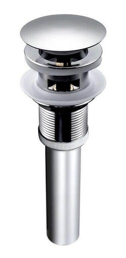 [QM 14.700.5003] DESAGUE PARA LAVAMANOS POP UP CON REBOSADERO INOX CROMO